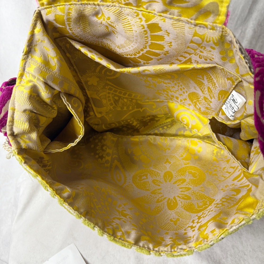 MISS‎ MARGO Designs Tapestry Boho Velvet Fringe Funky Crossbody Bag Carpet Bag - Picture 6 of 12